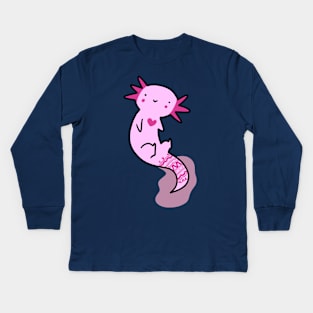 Tatted Axolotl Kids Long Sleeve T-Shirt